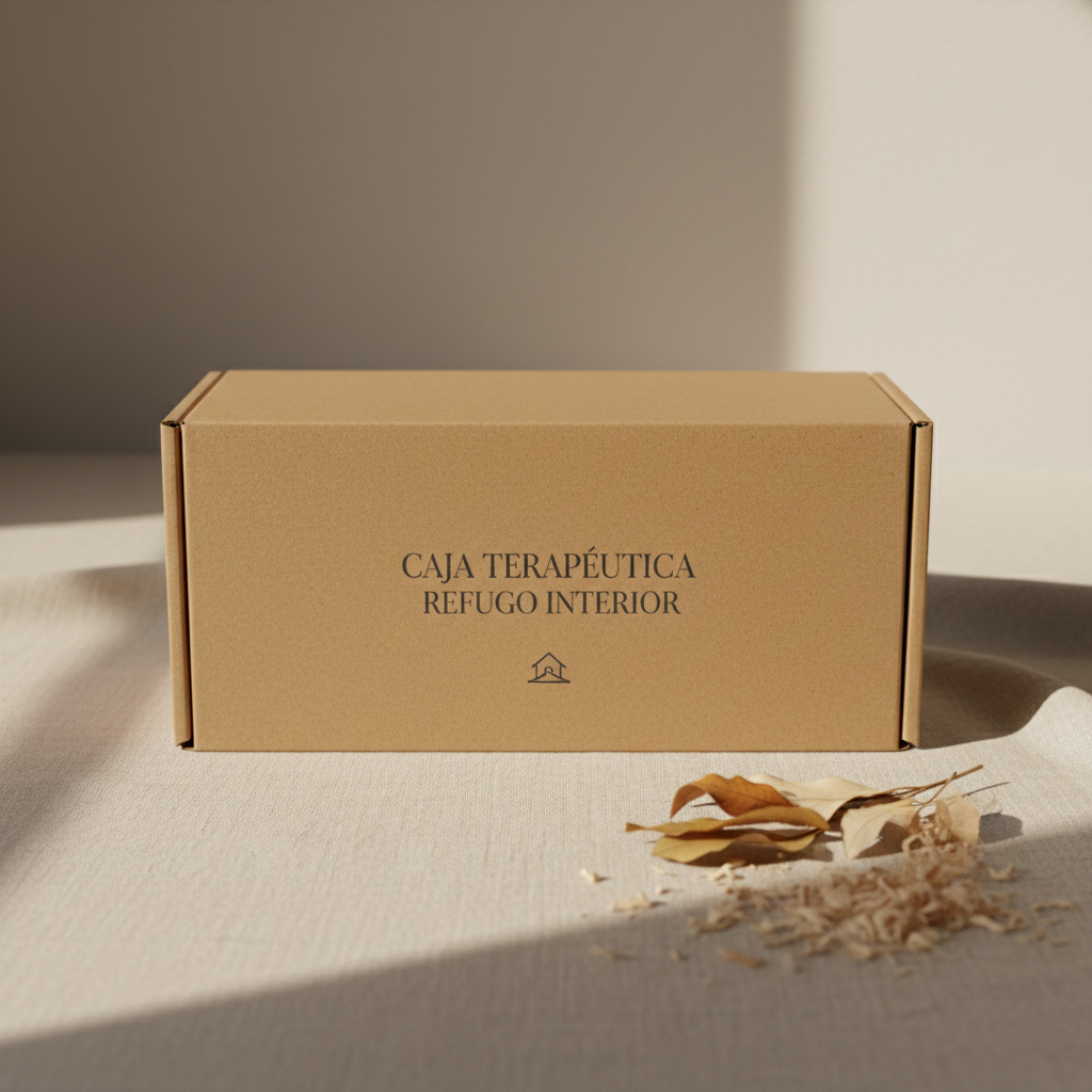 Vista lateral de la caja cerrada Refugio Interior